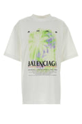 Balenciaga Logo-Graphic Cotton T-Shirt — White