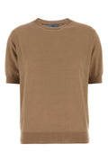 Prada Cashmere Crewneck Sweater — Beige