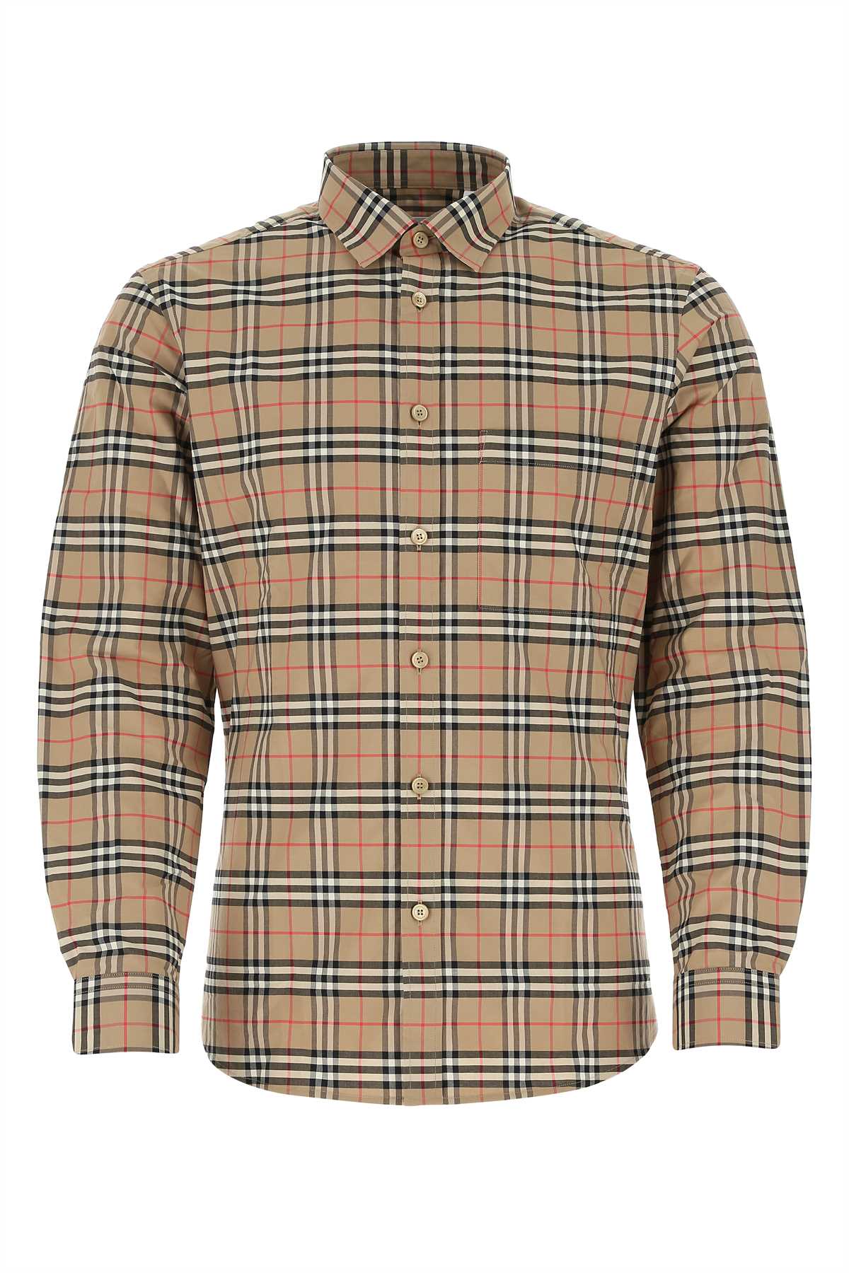 Burberry Burberry Check Cotton Shirt — Beige