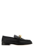 Bottega Veneta Gold-Chain-Link Loafer — Black