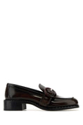 Prada Vitello Leather Loafer — Brown