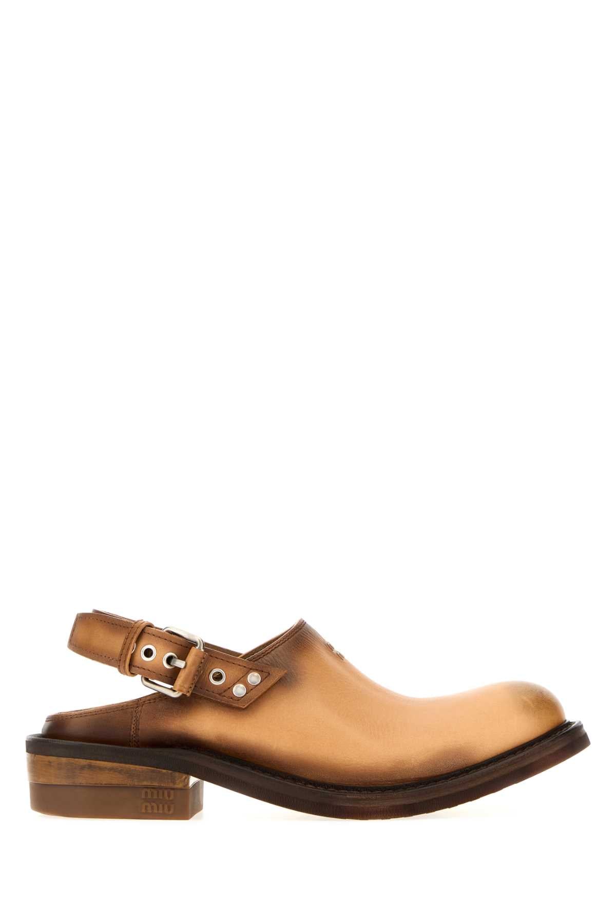 Miu Miu SABOT Zueco — Camel