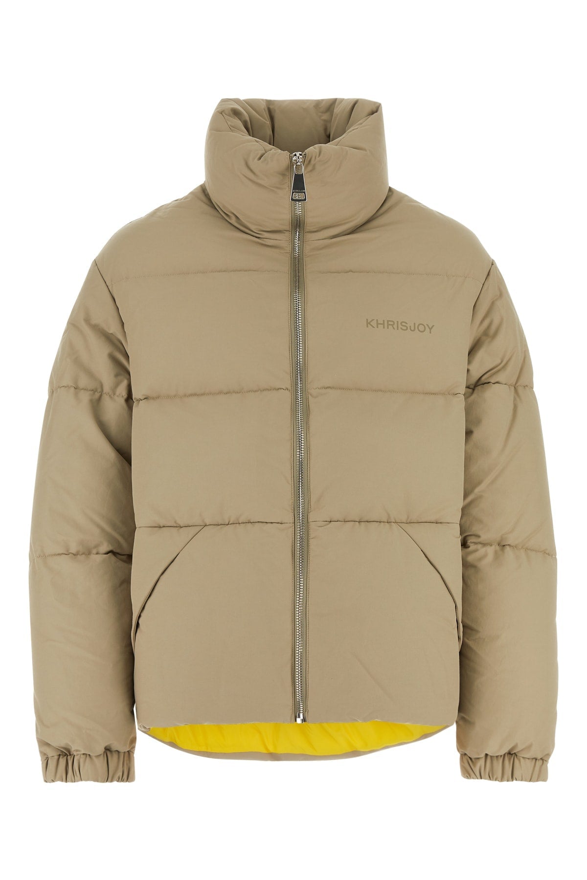 Khrisjoy Quilted Nylon Down Jacket — Beige