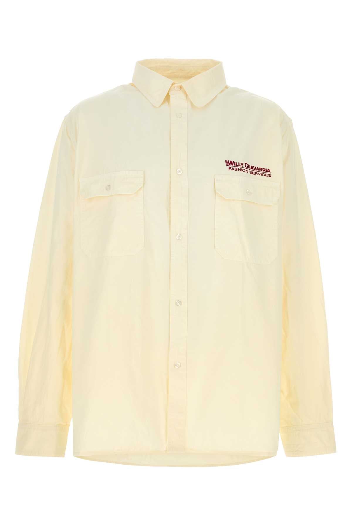 Willy Chavarria Shirt Shirt — Cream