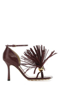 Bottega Veneta Sandali Heel Sandal — Burgundy