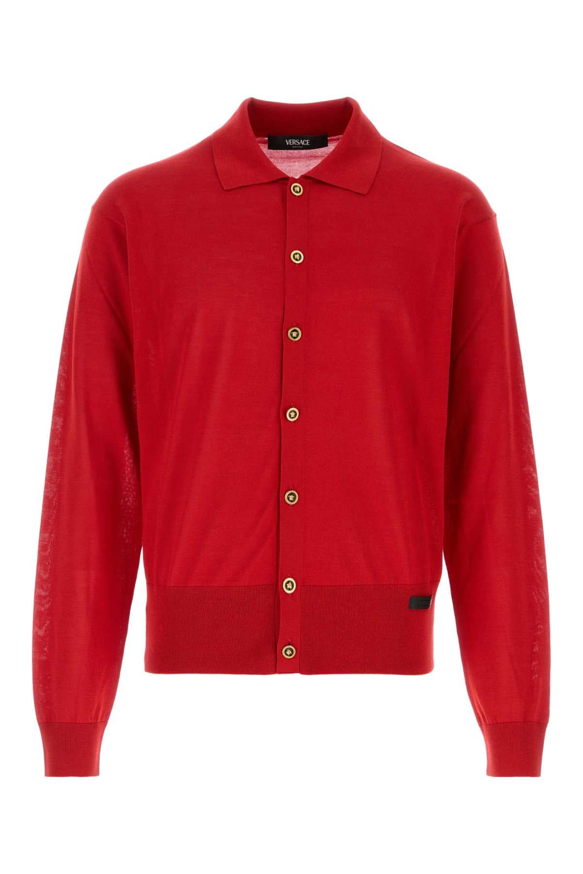 Versace Sweater Cardigan — Red