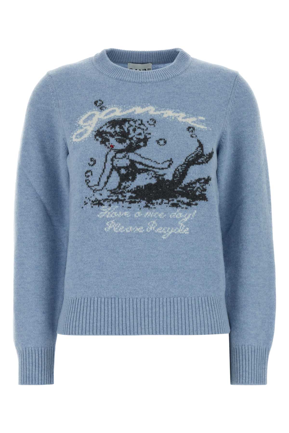 Ganni Wool Sweater — Blue
