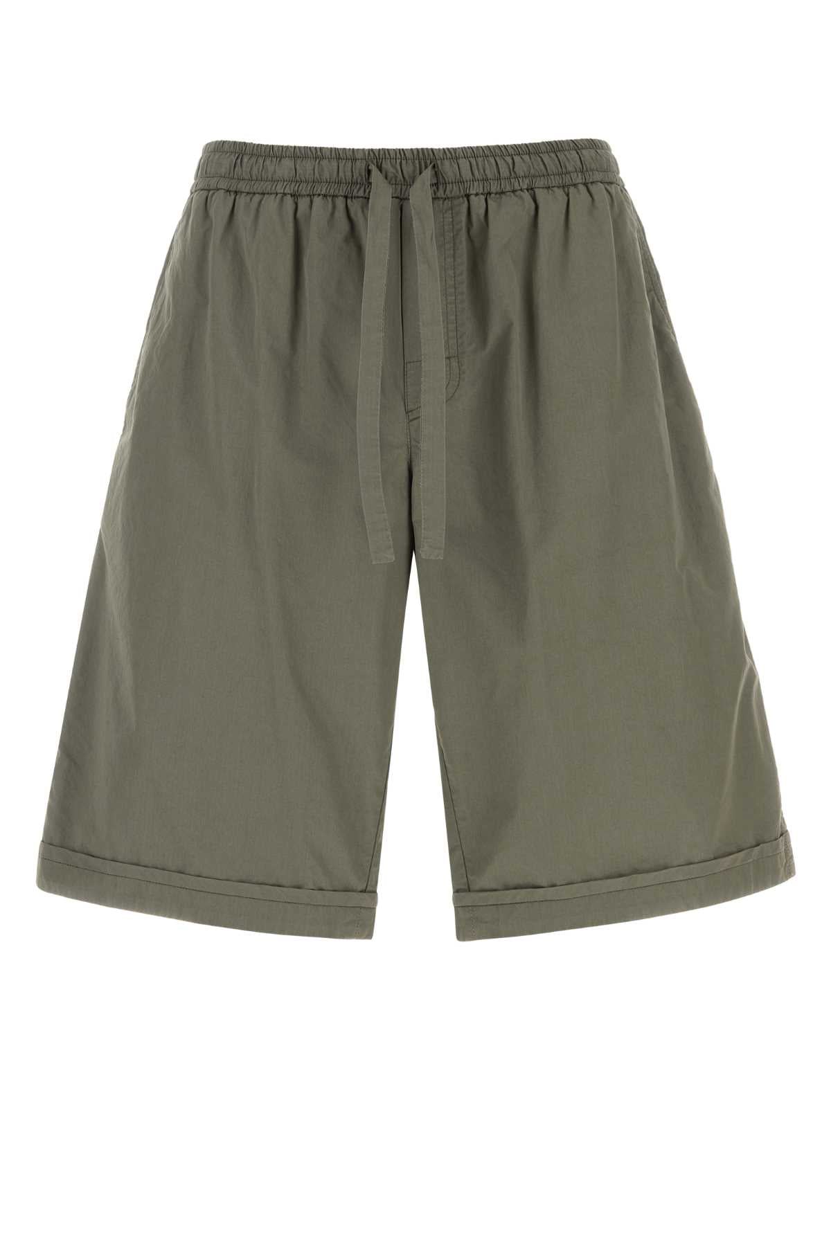 Dolce & Gabbana Cotton Poplin Bermuda Shorts — Green