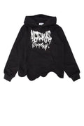 Moschino Kids Logo-Print Hoodie Sweatshirt — Black