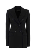 Sportmax Double-Breasted Blazer — Black