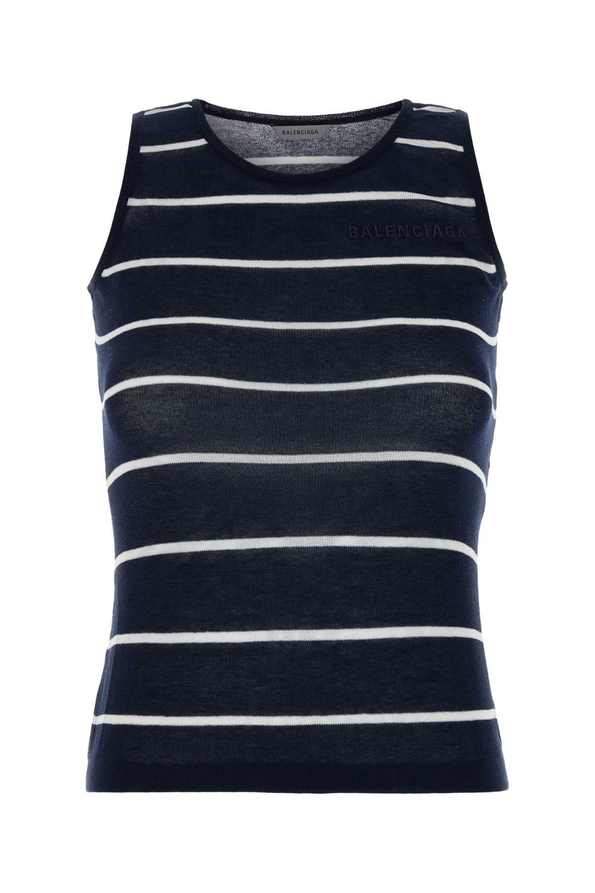 Balenciaga Tank Tank Top — Navy