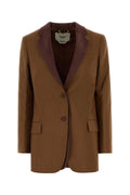 Fendi Wool-Mohair Blazer — Brown