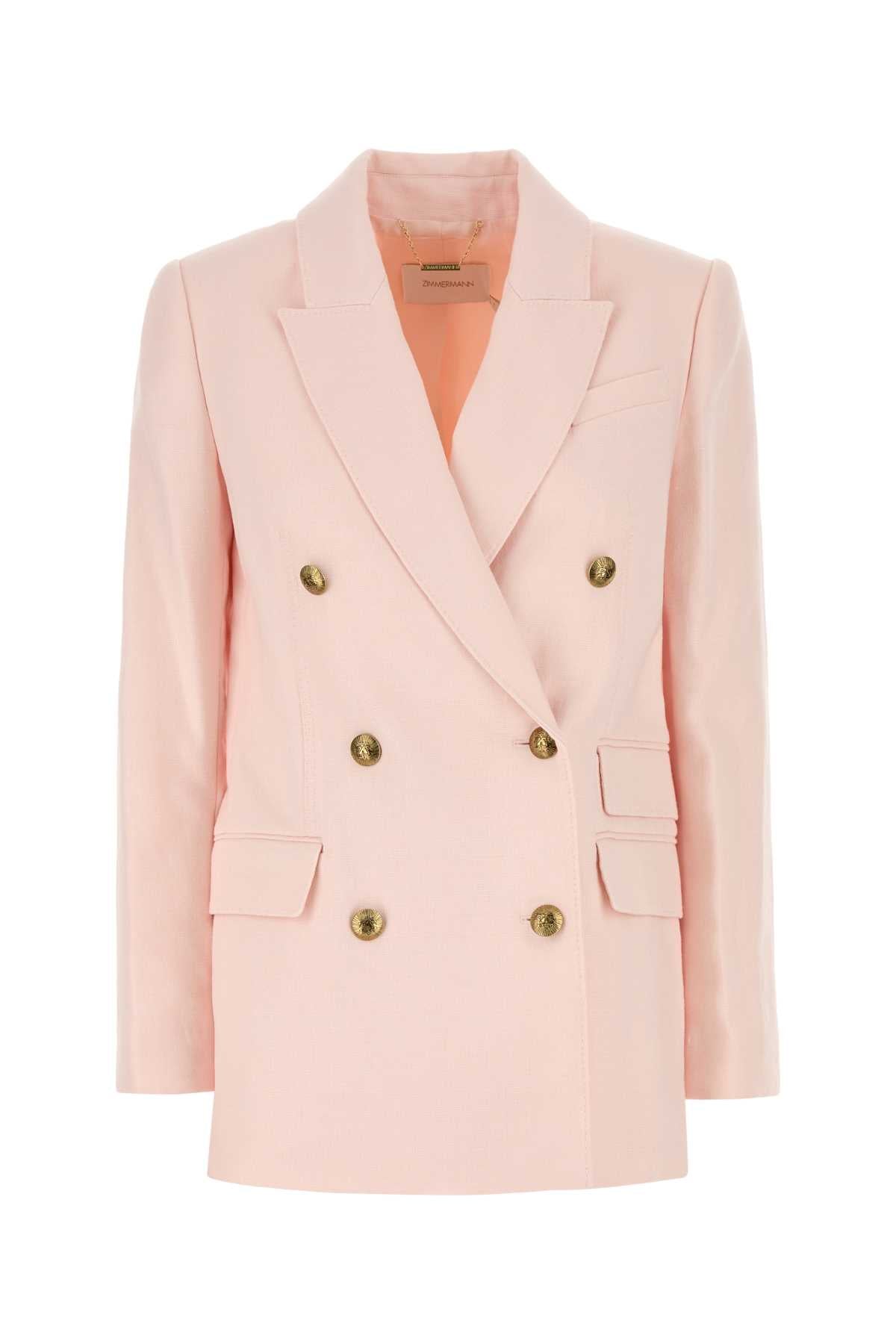 Zimmermann Crush Blazer — Pink