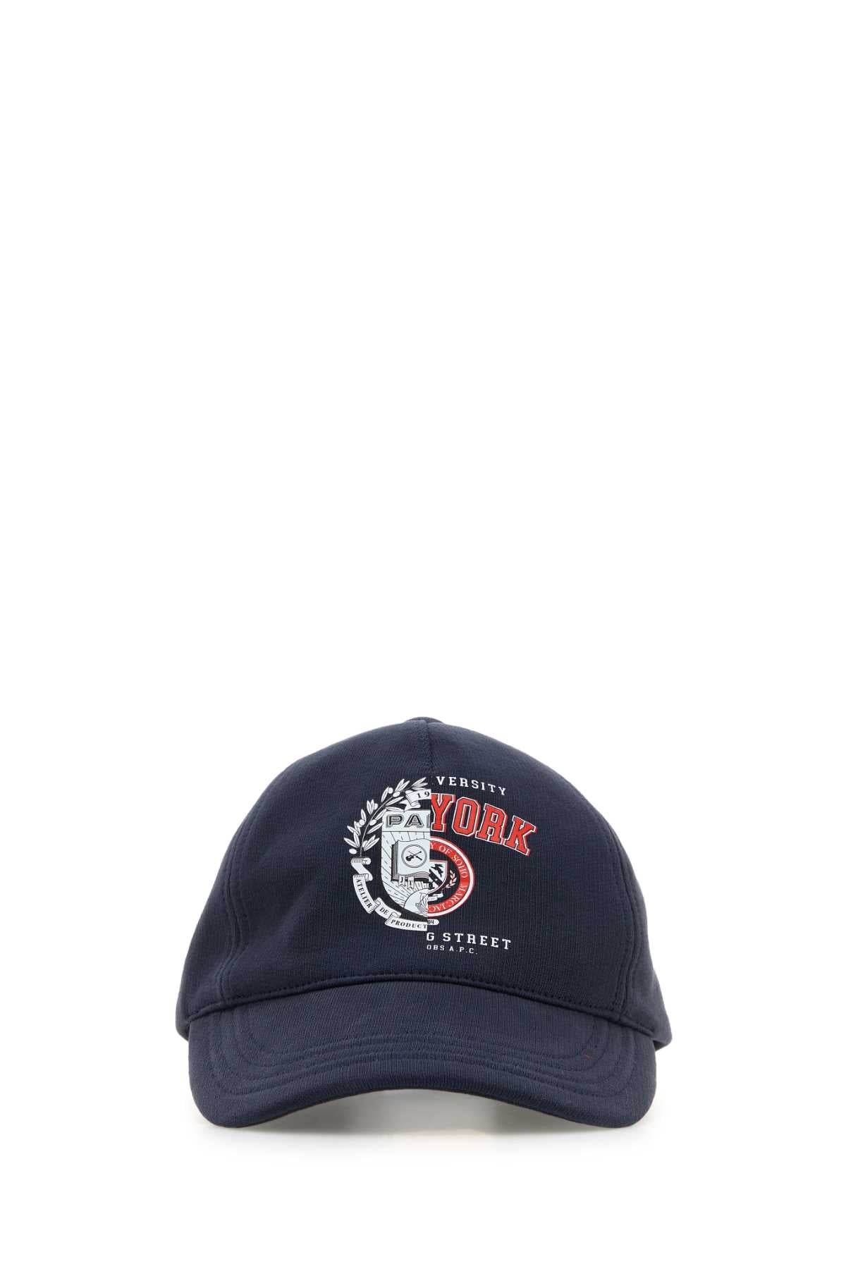 A.P.C. CASQUETTE Logo-Embroidered Cotton Baseball Cap — Navy