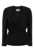 Chloé Wrap Blouse — Black