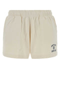 Sporty & Rich Varsity Crest Shorts — Beige