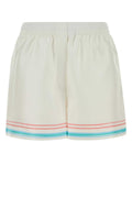 Casablanca Silk Shorts — White