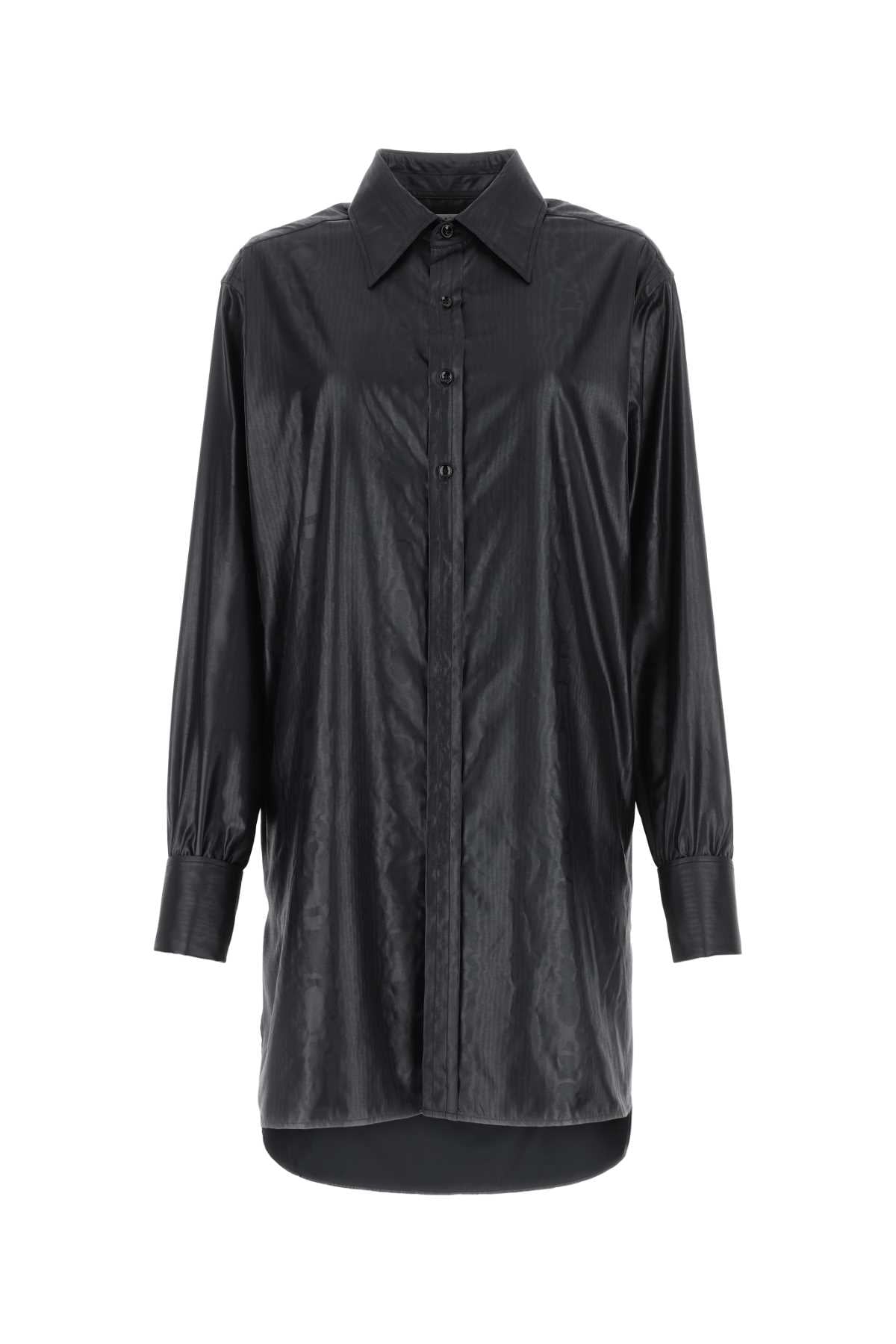 Maison Margiela Black Polyester Oversize Shirt — Black