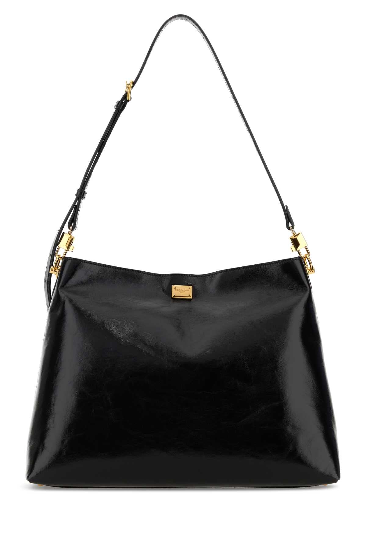 Dolce & Gabbana Calf Leather Shoulder Bag — Black