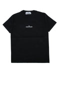 Stone Island Kids Logo-Embroidered T-Shirt — Black