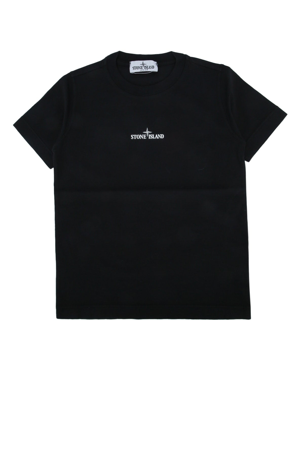 Stone Island Kids Logo-Embroidered T-Shirt — Black