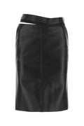 Fendi Calf Leather Skirt — Black