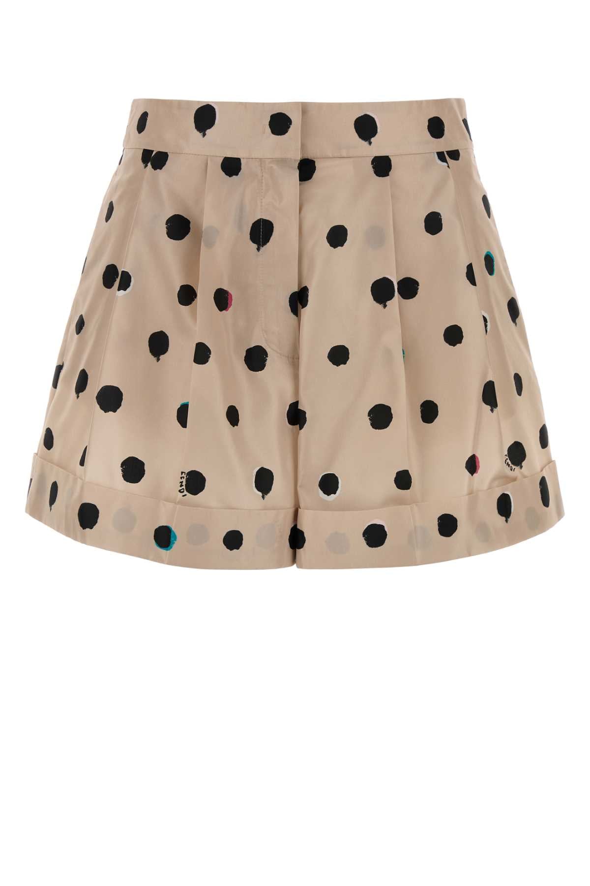 Fendi Falena Shorts — Beige