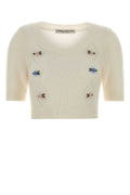 Alessandra Rich Mohair Sweater — White
