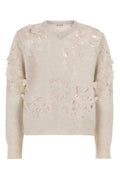 Burberry Cutout Wool Sweater — Beige