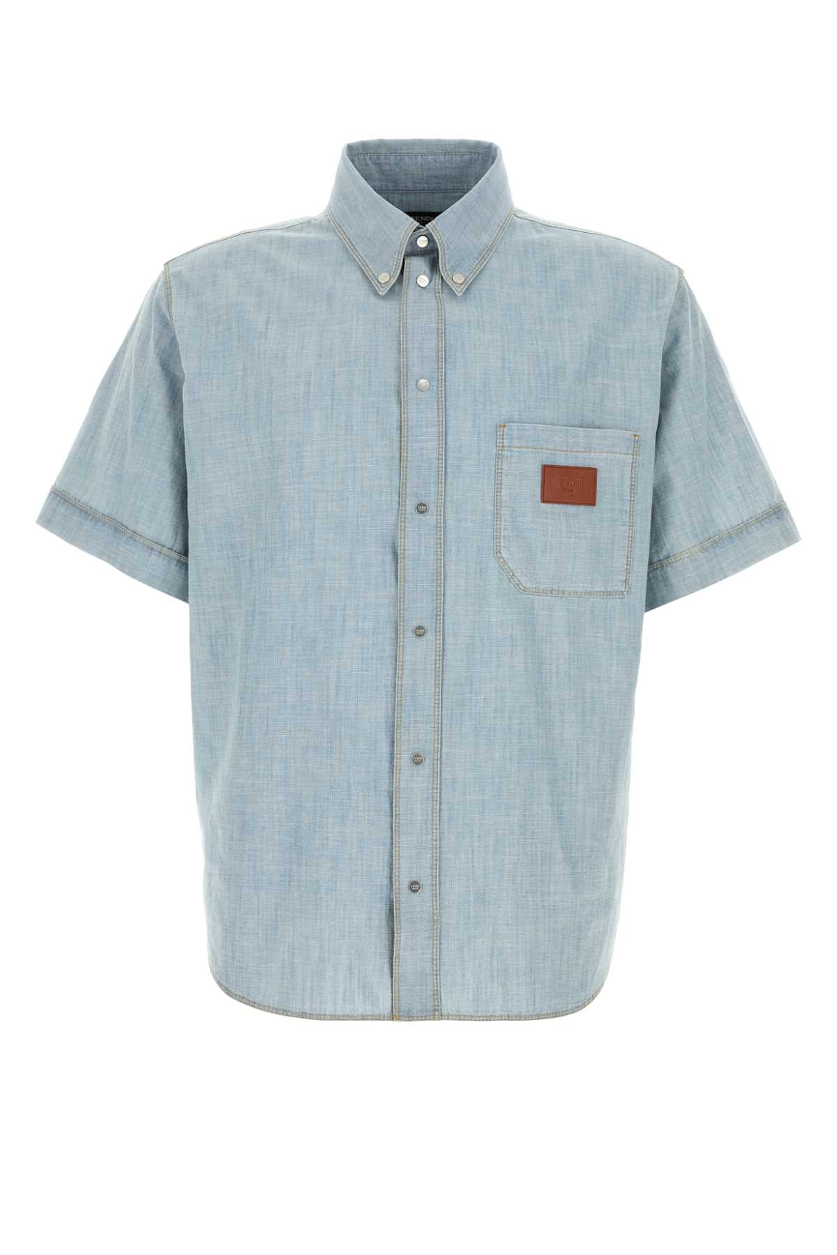 Fendi Chambray Shirt — Blue