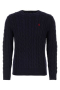 Polo Ralph Lauren Cable-Knit Cotton Sweater — Navy