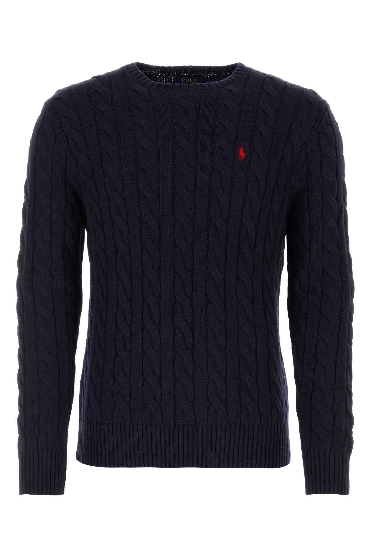 Polo Ralph Lauren Cable-Knit Cotton Sweater — Navy