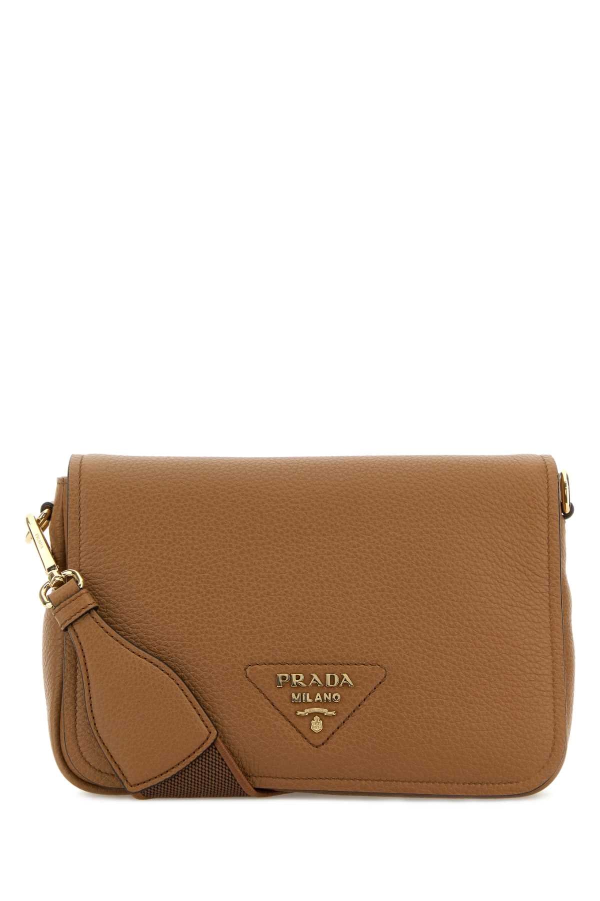 Prada Pattina Crossbody Bag — Brown