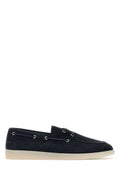 Prada Suede Boat Shoe Loafer — Navy
