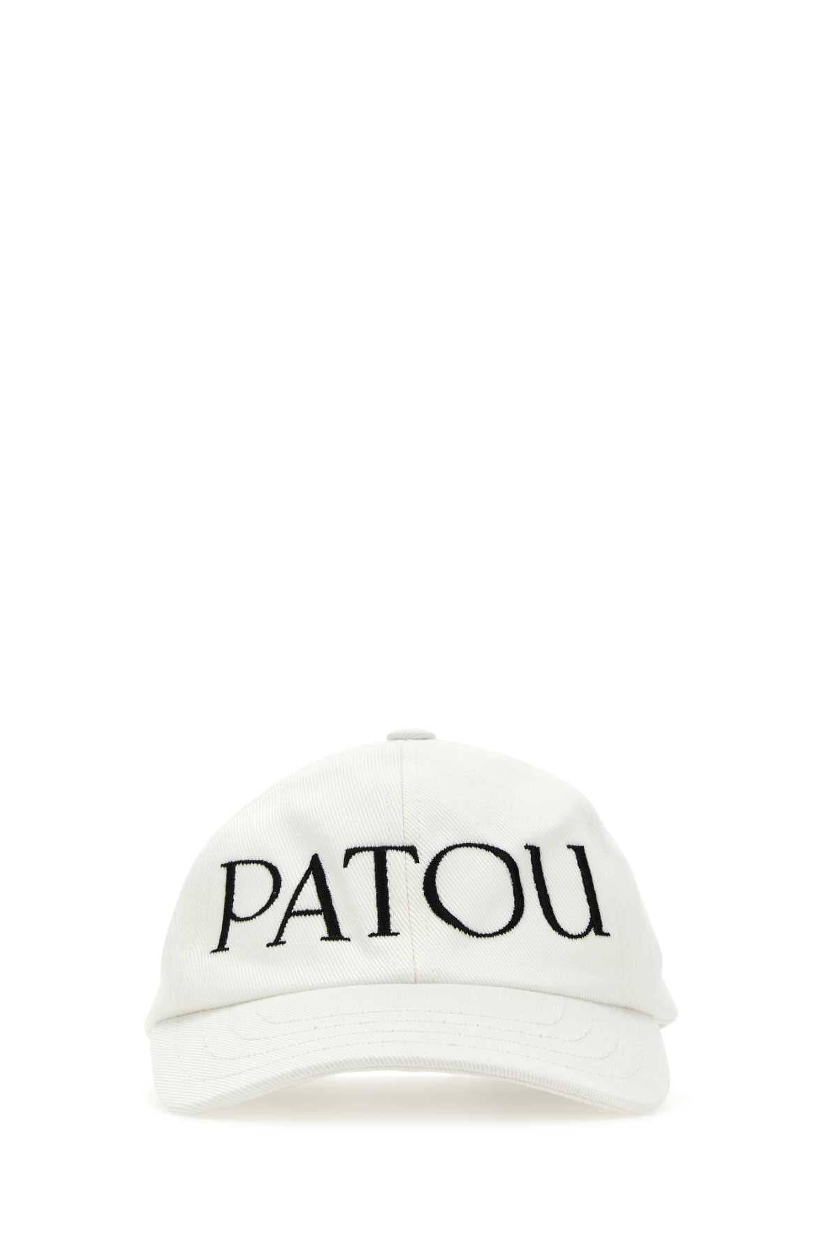 Patou CAPPELLO Logo-Embroidered Cotton Baseball Cap — White