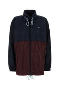 Prada Two-Tone Re-Nylon Windbreaker — Navy