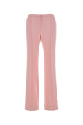 Alberta Ferretti Crepe Trousers — Pink