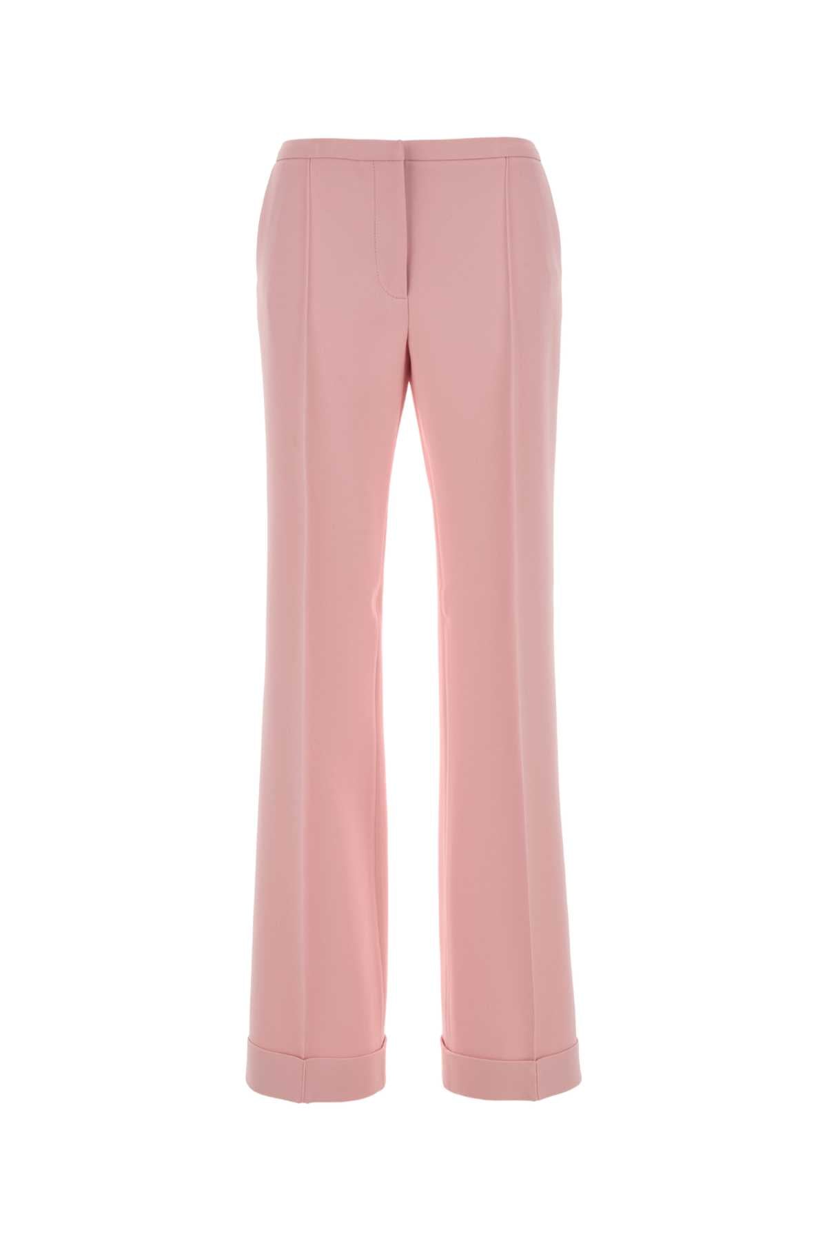 Alberta Ferretti Crepe Trousers — Pink