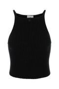 Top de punto Courrèges — Negro