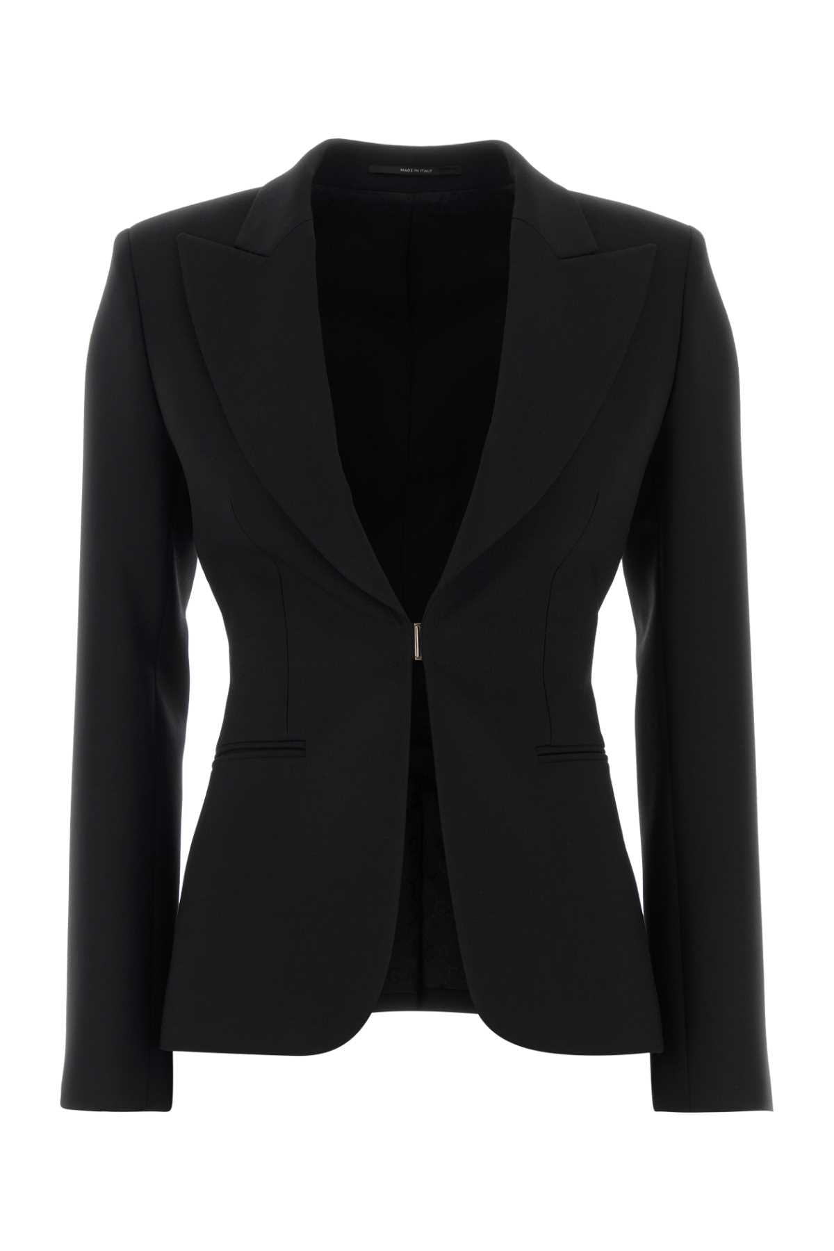 Gucci Stretch Wool Blend Blazer — Black
