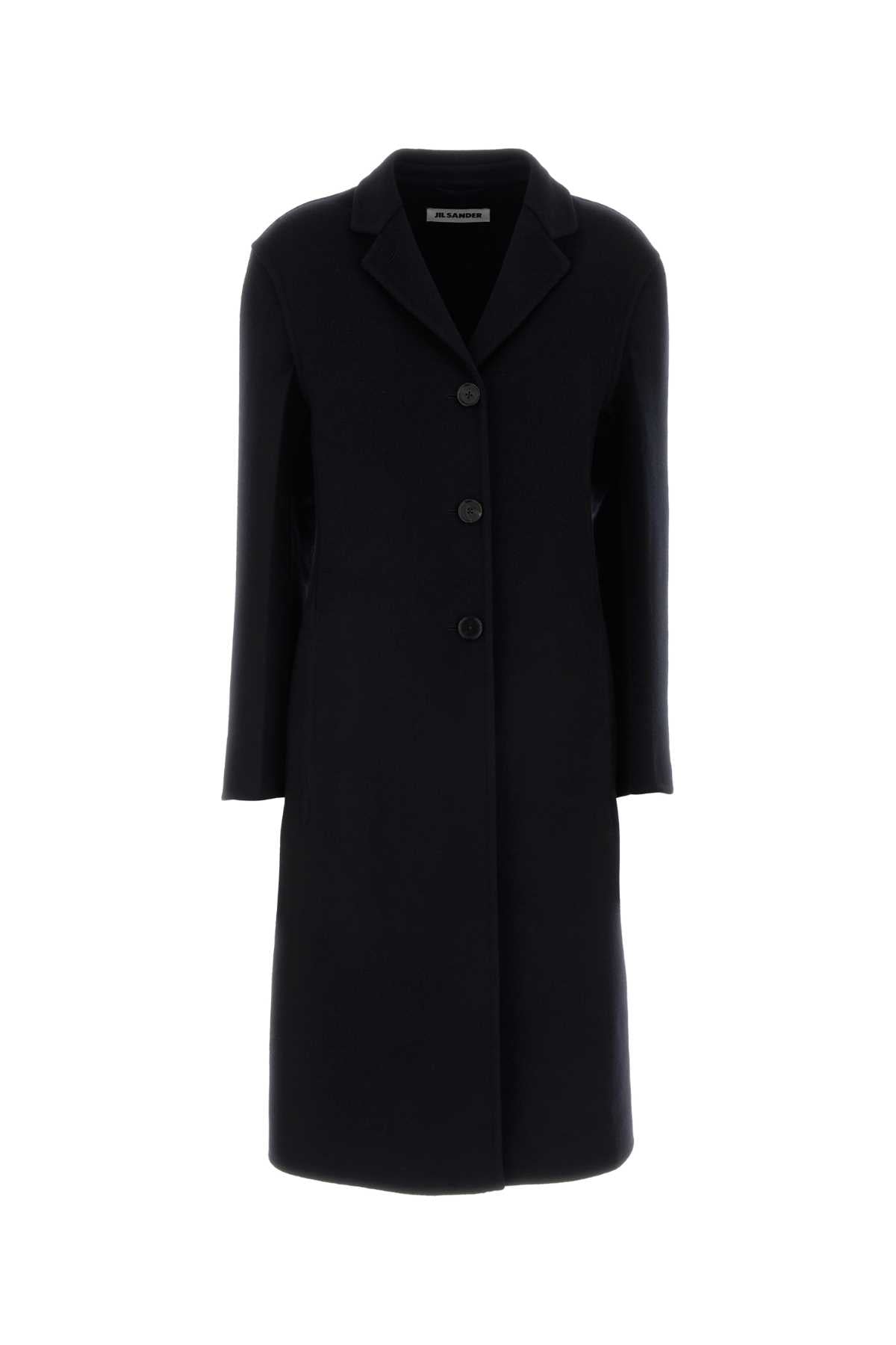 Jil Sander Cashmere Silk Coat — Black