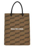Balenciaga Logo-Jacquard Canvas Tote Bag — Beige