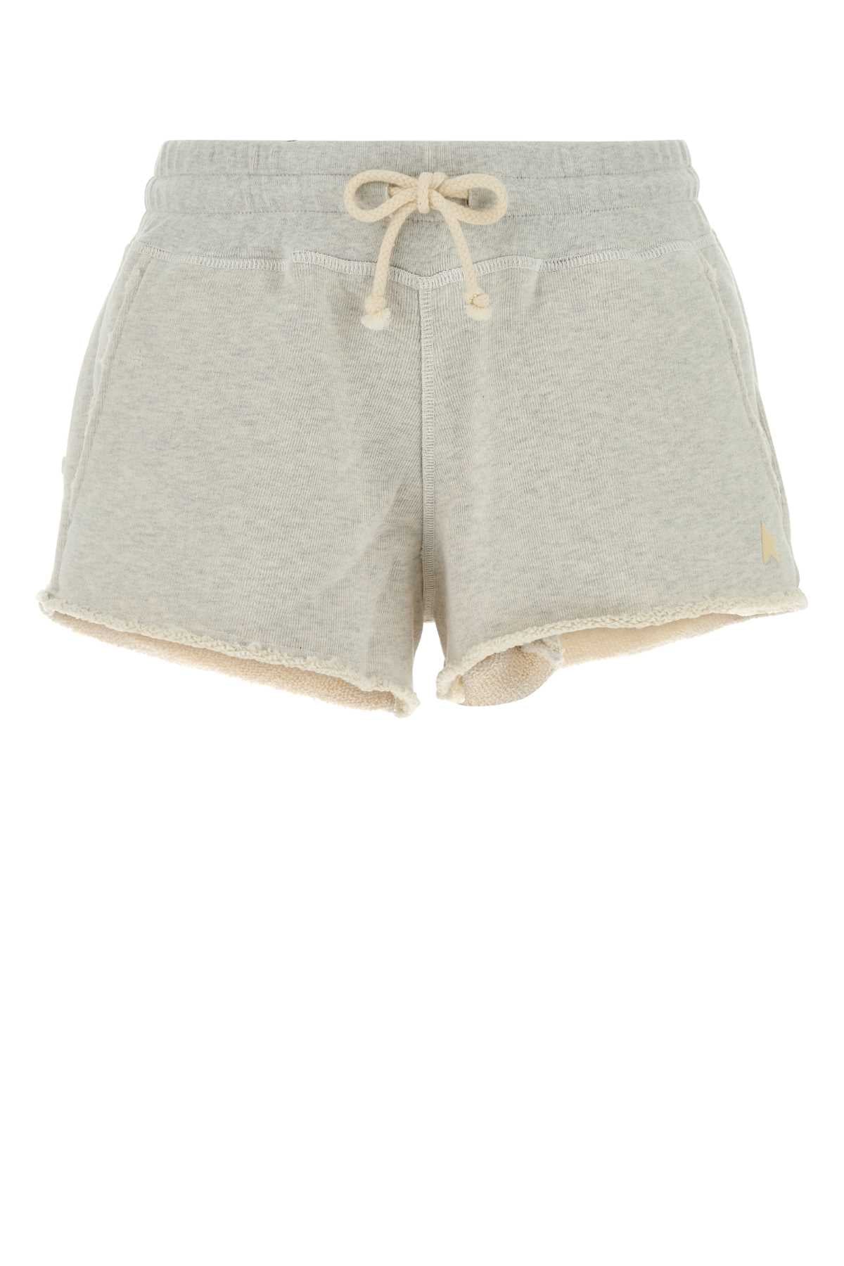 Golden Goose Deluxe Brand Distressed Cotton Shorts — Gray