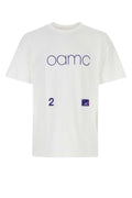 Oamc Logo-Embroidered Cotton T-Shirt — White