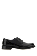 Prada Polished Leather Derby — Black
