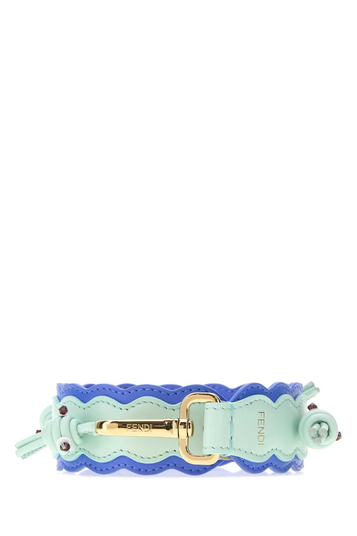 Fendi Strap Belt — Multi (Blue/Green)