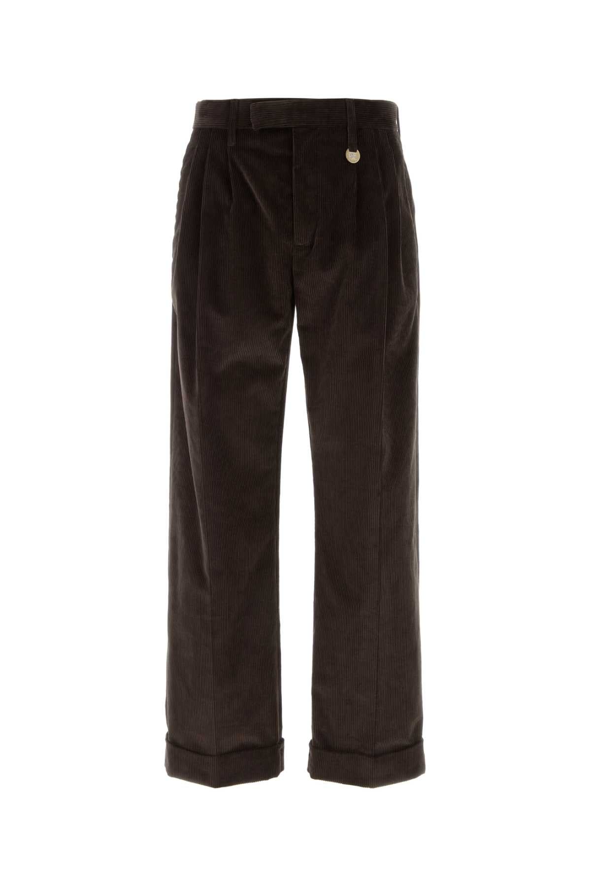 Burberry Corduroy Trousers — Brown