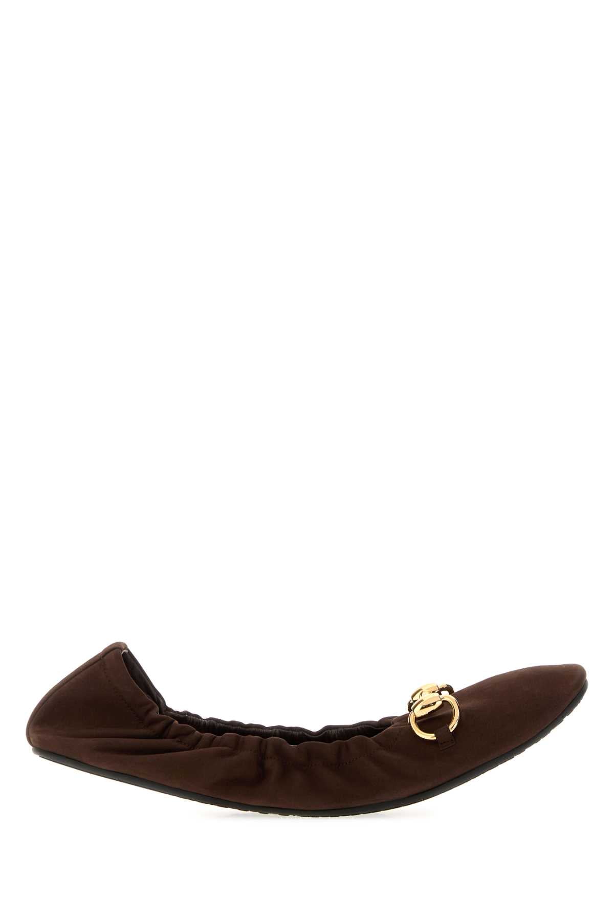 Gucci Prima Ballet Flat — Brown