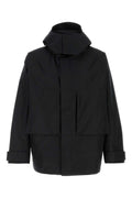 Herno Hooded Polyester Jacket — Black