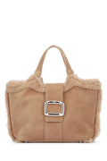 Roger Vivier Mano Shoulder Bag — Beige